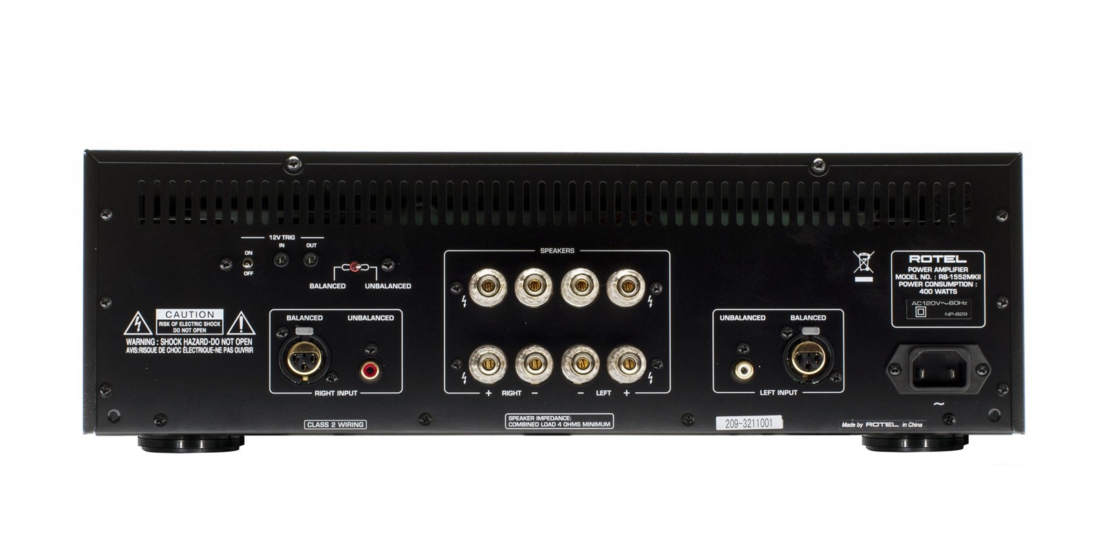 Power ampli Rotel RB-1552 MkII mat sau