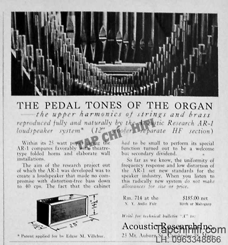 acoustic research ar 1 