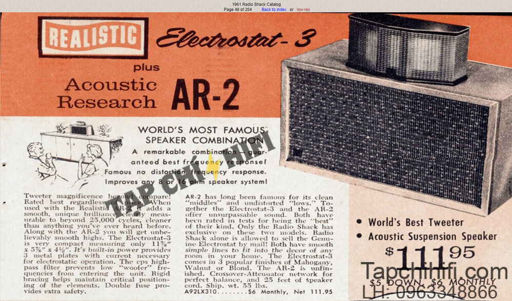 acoustic research ar2 hay 