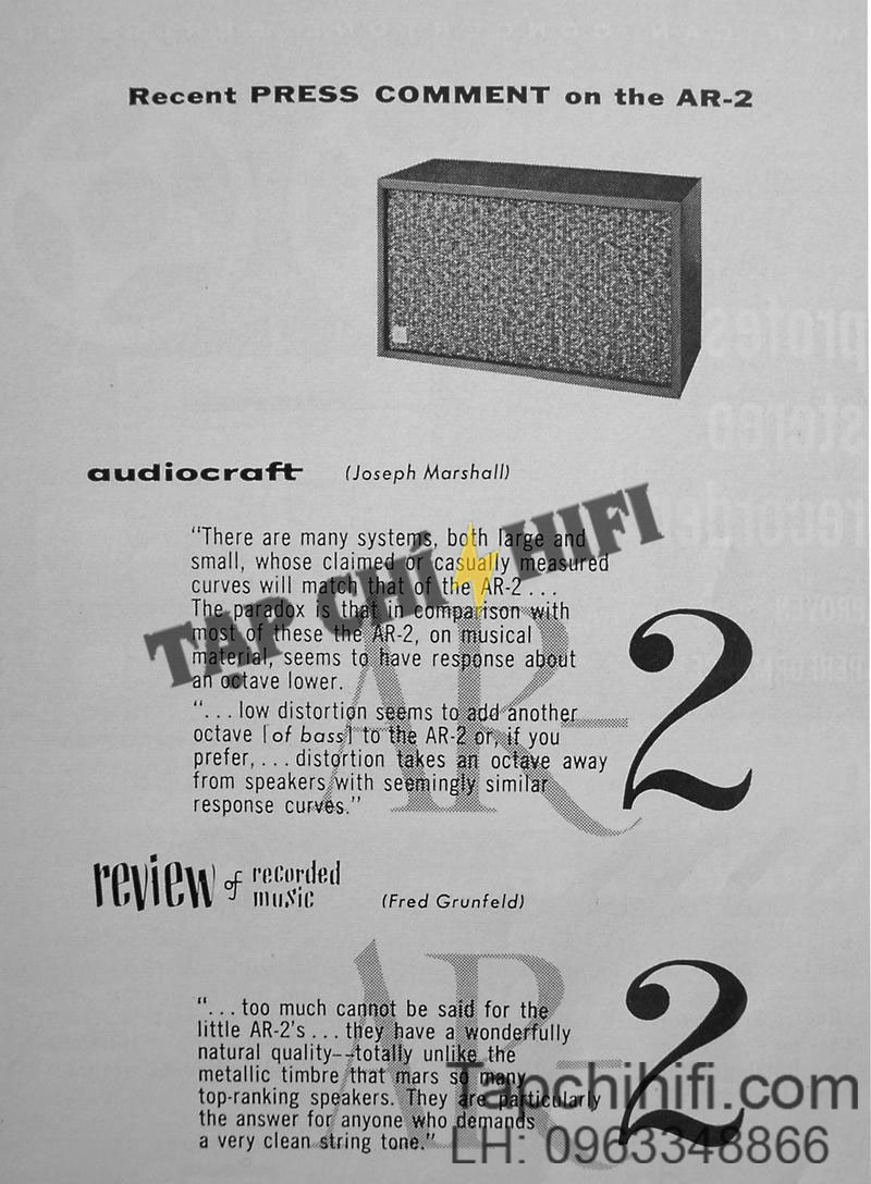 acoustic research ar2 